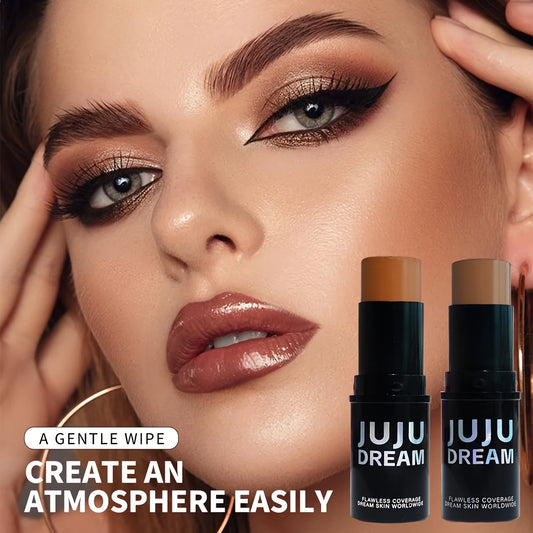 Contour & Concealer Stick - Creamy Waterproof Face Bronzer & Highlighter, Non-Greasy Long-Lasting Buildable Coverage