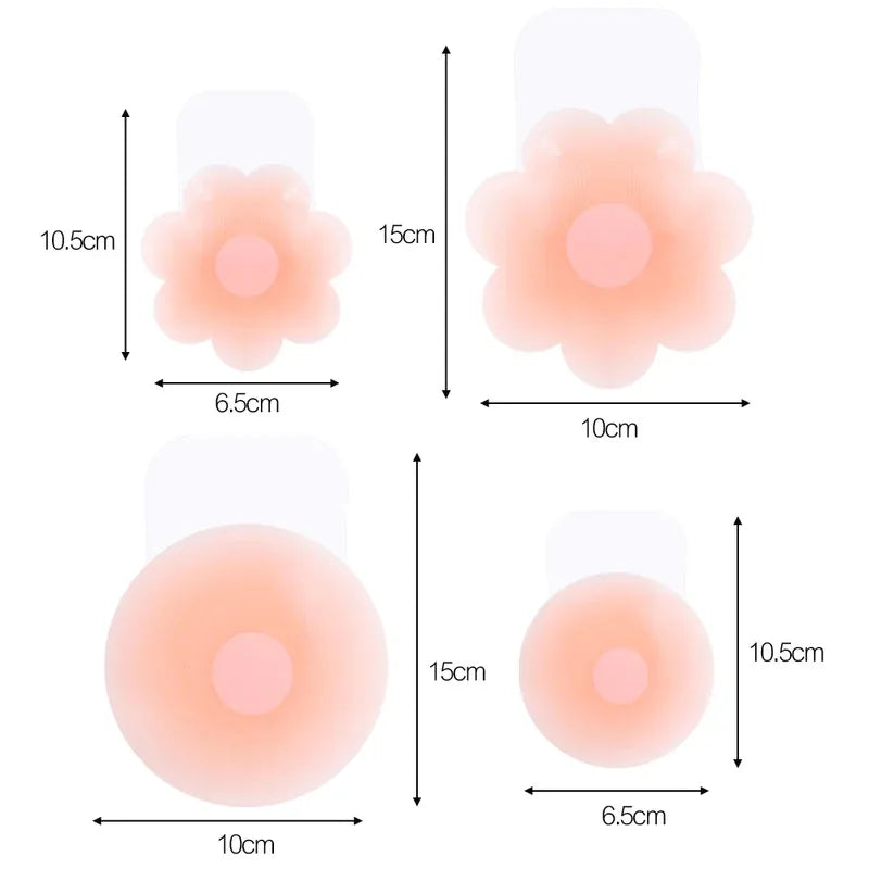 1-3Pairs Reusable Women Breast Petals Lift Silicone Nipple Cover Invisible Petal Self Adhesive Strapless Backless Stic