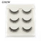 Faux Cils 3 Pairs False Eyelashes Natural Long 3D Mink Lashes Soft Fluffy Wispy Handmade Fake Lashes Eye Makeup Tools Maquiagem