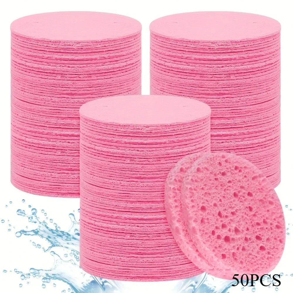 50/20/10PCS Compressed Facial Sponge Cosmetic Hydrotherapy Sponge Suitable for Daily Cleansing Makeup Removal and Exfoliation