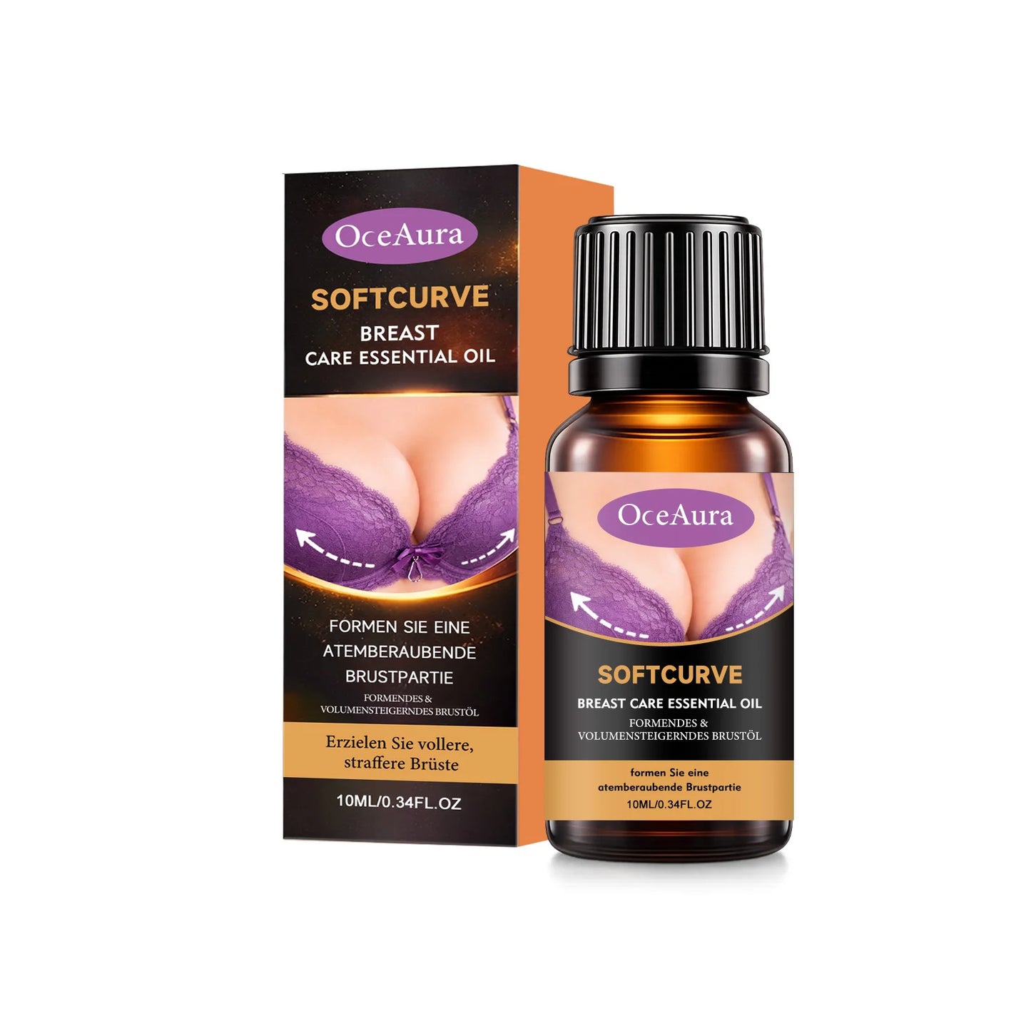 Breast care essential oil gently cares for women's breast skin, hydrates, nourishes, and moisturizes, massage essential oil
