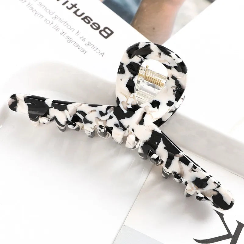 Women Hair Accessories Hollow Out Fashion Acetate Hair Claws Colourful Ponytail Acetic Claw Clips For Girls