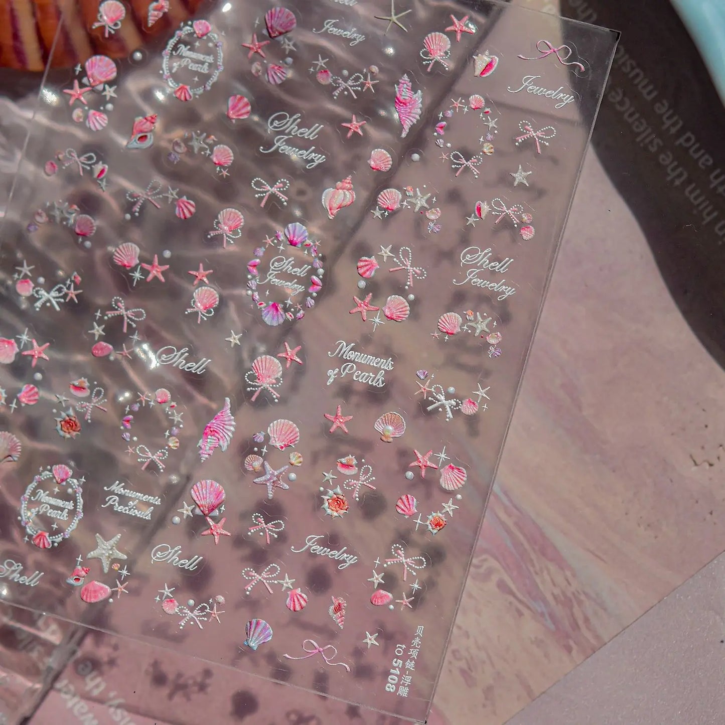Magical Blow Bubbles Goldfish Bunny Rabbit Cat Kitten Shape Shiny Dreamy Bubbles 5D Nail Art Decorations Sticker Manicure Decal