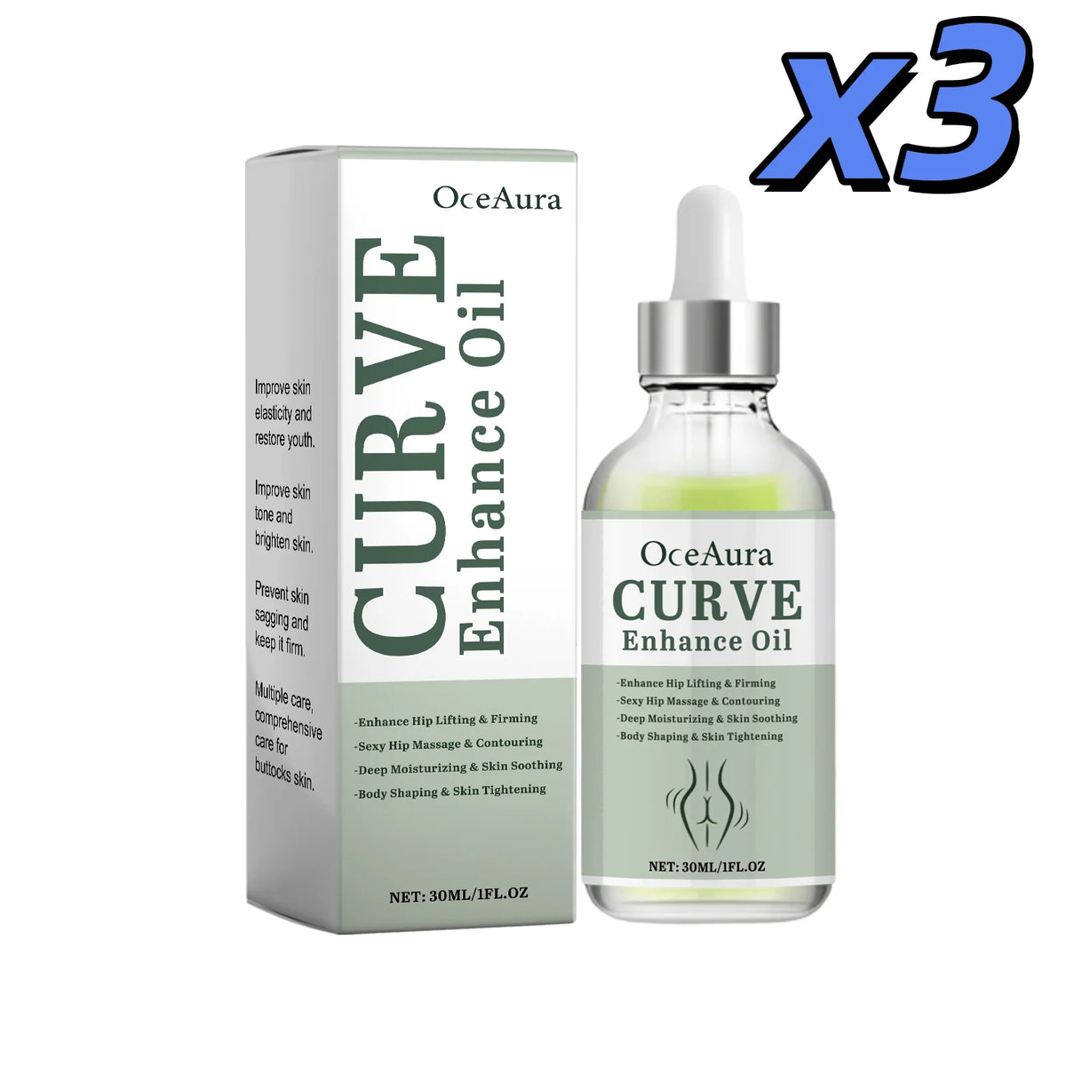 Hip Firm Enlarge Essence Oil Plump Sexy High Buttock Big Ass Moisturize Soft Improve Sag Flat Enhance Hip Elasticity Essence Oil