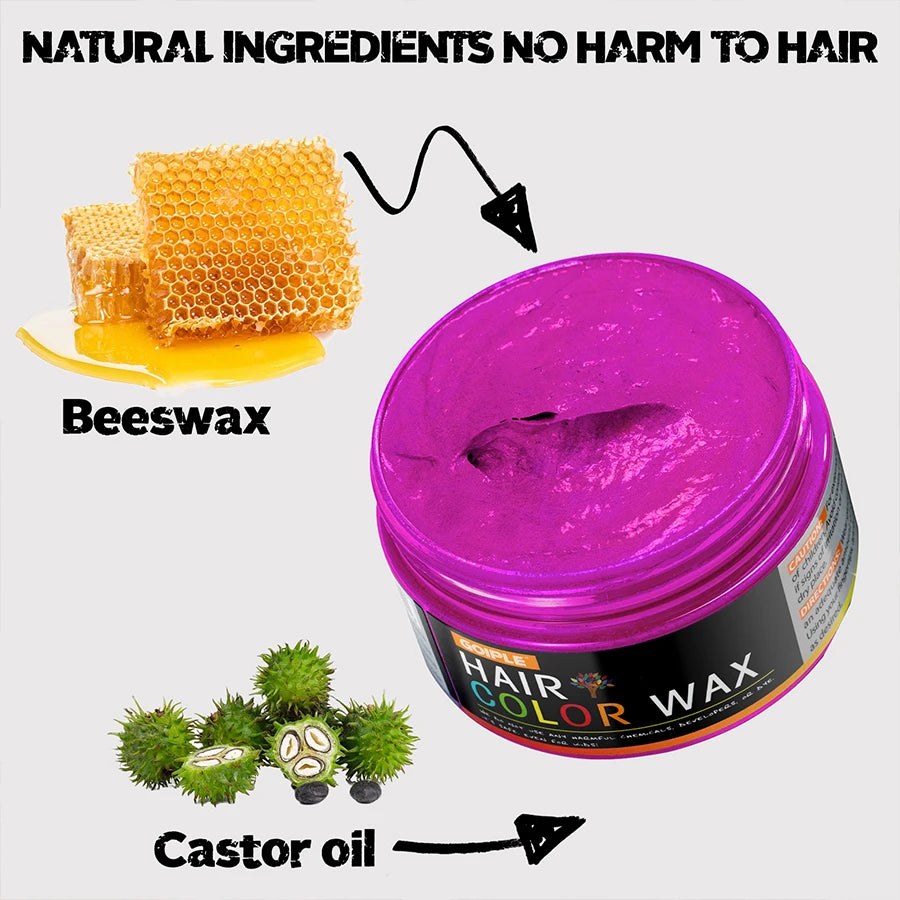 GOIPLE Fashion One-Time Hair Color Wax Styling Temporary Dye Cream Gel Diy Mud Pomade For Beards Eyebrow Easy To Wash