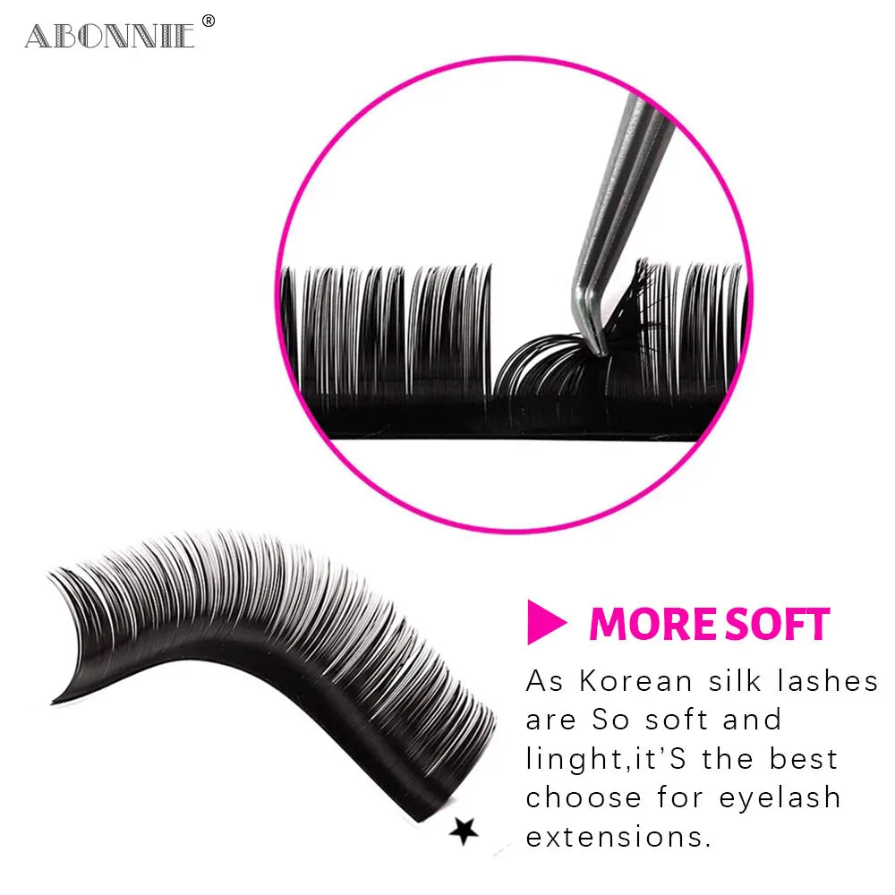 Abonnie B/C/cc/D Curl Classic Lashes Fluffy Individual Volume Eyelashes Extensions Supplies