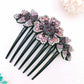 Crystal Rhinestones Flower Hair Combs Clip Vintage Hairpins Bridal Wedding Headdress Women Hair Accessories Disk Headwear Bnads