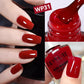 LILYCUTE 7ml Dark Red Nail Polish Water-based Colorful Glitter Sequins Air Dry No Need Cure Nail Art Supplies Gorgeous Color