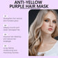 HOEGOA Purple Hair Mask Anti Yellow Deep Nourishing Shiny Hair Repair Dry Frizzy Damaged Maltreated Hair Care Conditioner 100g