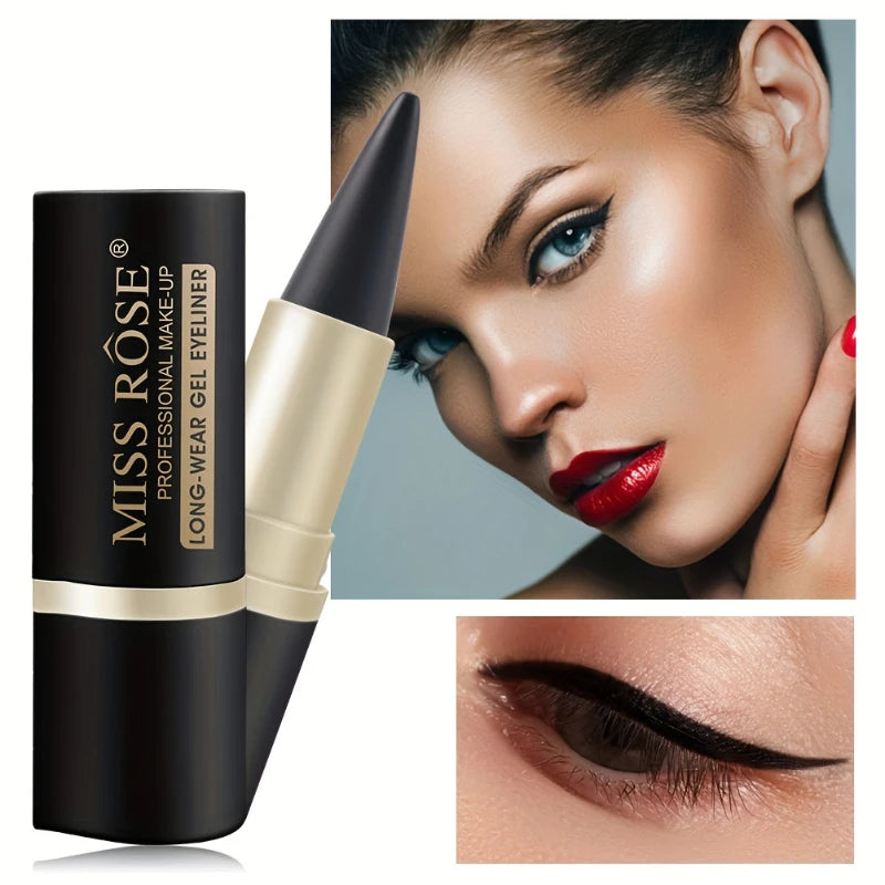 Matte Waterproof And Smudge Proof Eyeliner Balm Black Single-head Solid Eyeliner Balm Make-up for Women Cosmetics