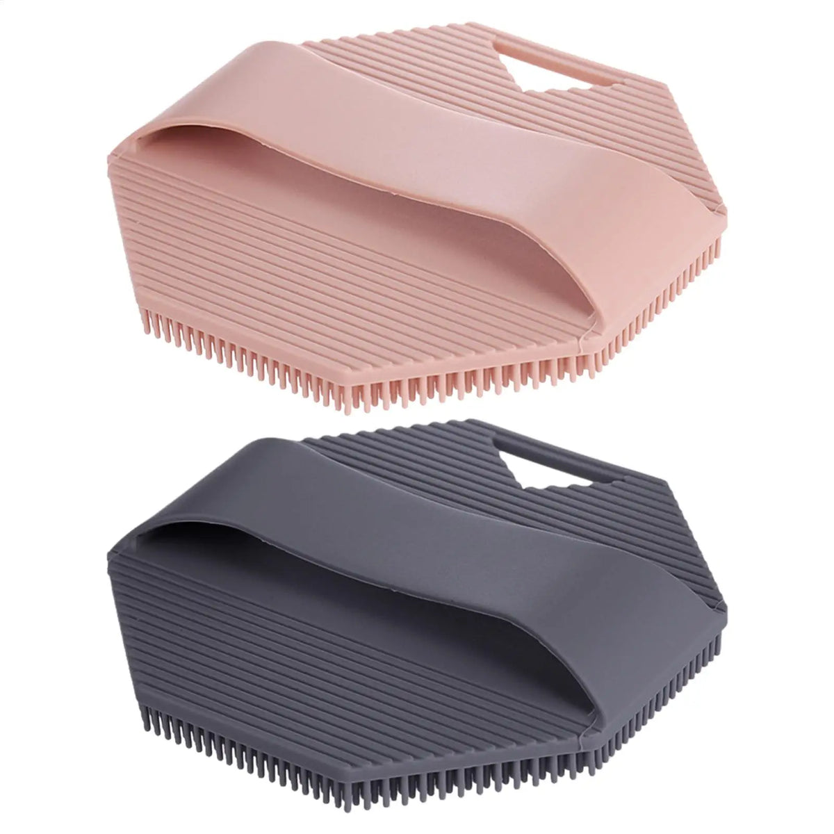 Bath Soft Silicone Back Brush Bath Shower Sponge Scrubbing Brush with Handle Exfoliating Scrub Skin Massager Exfoliating Brushes