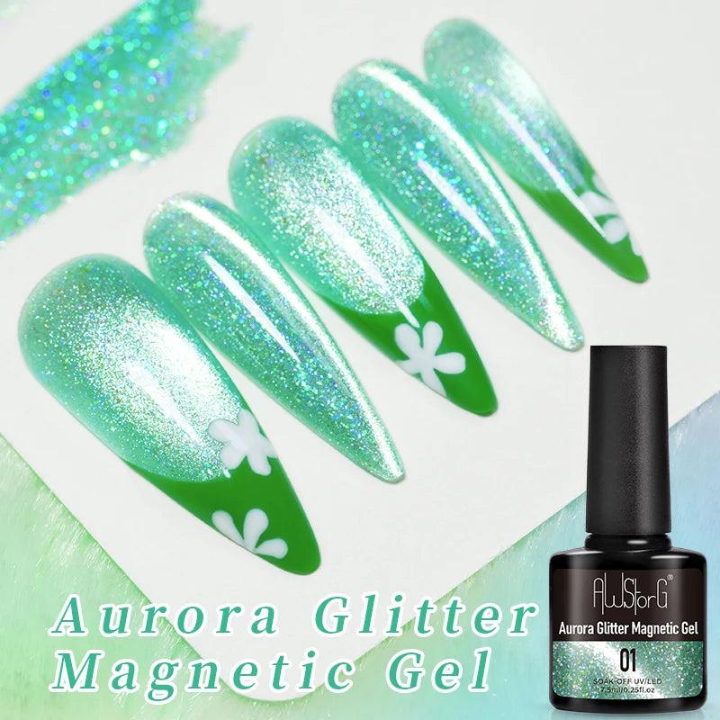 AWStorG 7.5ml Starlit Cat Magnetic Gel Nail Polish Must need Black Gel-Polaris Light Soak Off UV Gel Varnis Semi Permanent DIY