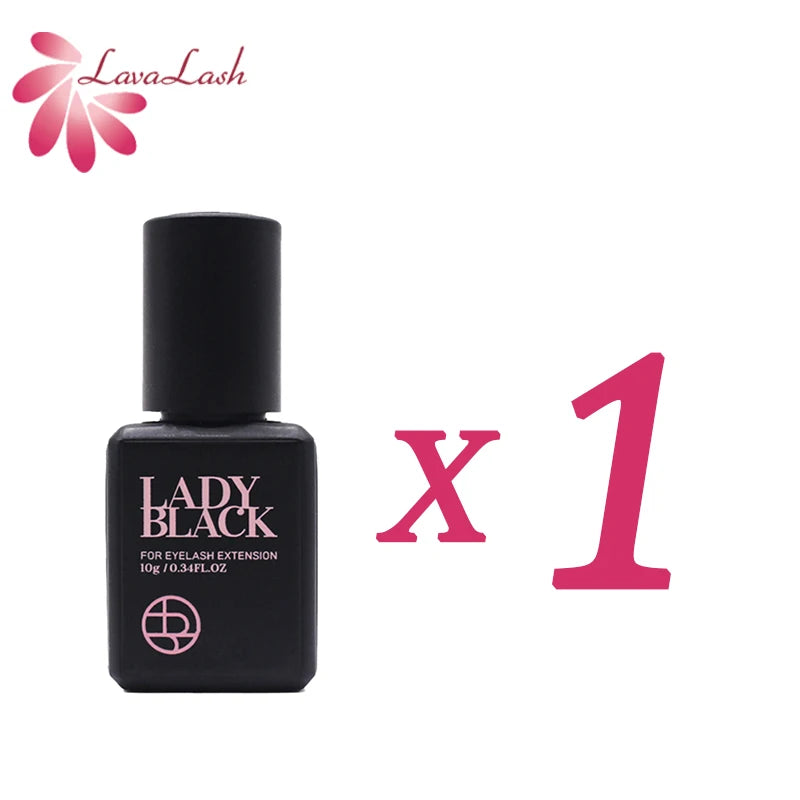 10ml Korea Lady black Glue Eyelash Extensions Glue with Sealed Bag Low Irritation Fast Dry False Lash Adhesive Makeup Tools