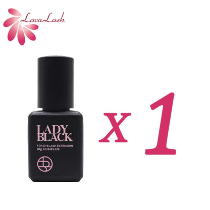 10ml Korea Lady black Glue Eyelash Extensions Glue with Sealed Bag Low Irritation Fast Dry False Lash Adhesive Makeup Tools
