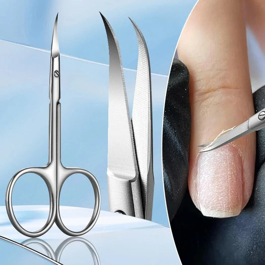 1Pcs Cuticle Scissors Russian Style Sharp Precision Curved Tip Nail Dead Skin and Hangnail Scissors Professional Cuticle Trimmer