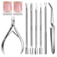 1/4/5/7Pc Professional Stainless Steel Nail Care Tools Double Head Cuticle Pusher Cuticle Nipper Nail Cuticle Remover Accessorie