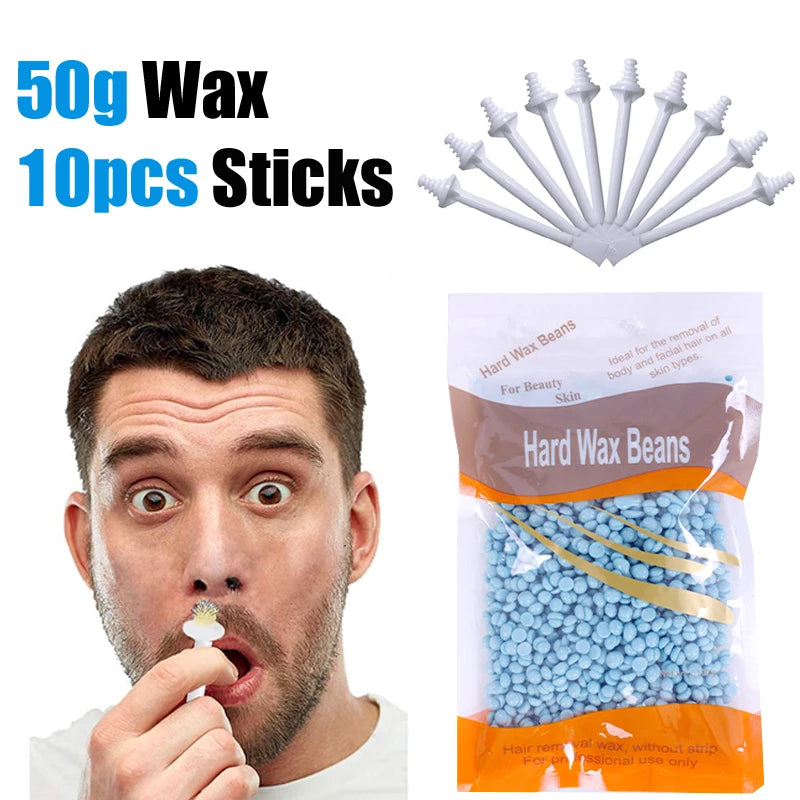 Portable Nose Wax Kit 50g-1005g for Men and Women Nail Waxing Hair Removal Wax Kit Nail Wax Cleaning Wax Kit Nose Clipper Beauty