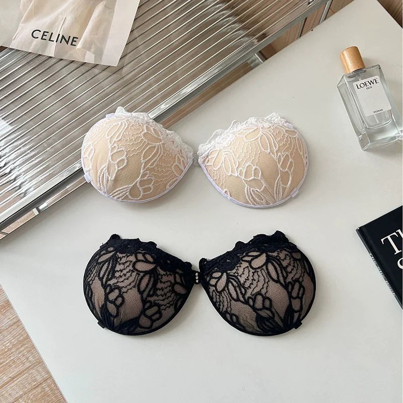 Lace Silicone Bra Reusable Nipple Stickers Adhesive Nipple Cover Bra 3CM Thickened Push Up Bra Chest Patch