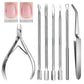 1/4/5/7Pc Professional Stainless Steel Nail Care Tools Double Head Cuticle Pusher Cuticle Nipper Nail Cuticle Remover Accessorie