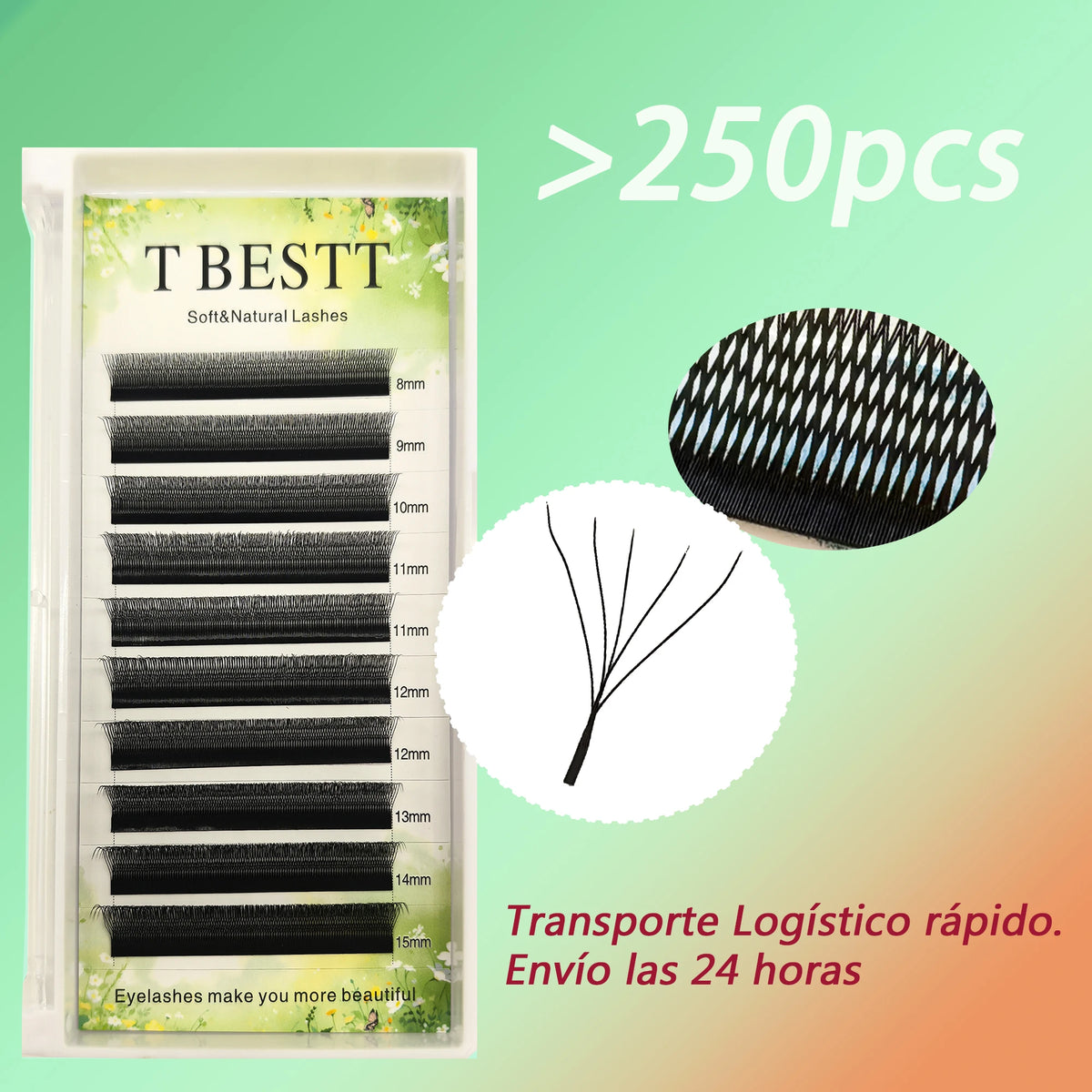 Tbestt 5DW 6DW Volume Lashes Extensions YY Shape Eyelashes False W Shape Eyelashes Extensions Mink Soft 5DW Eyelashes Extensions