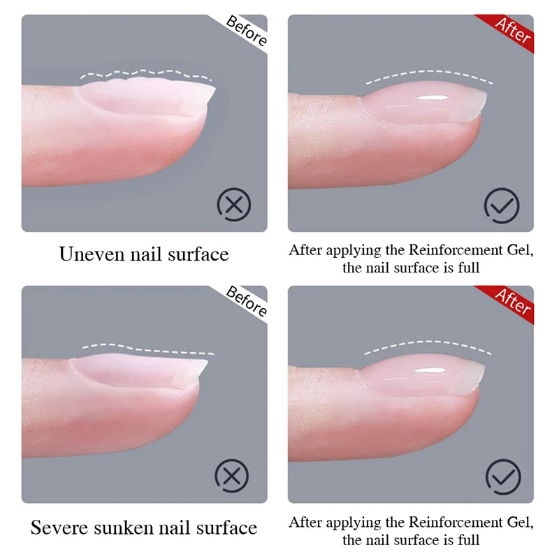 AWStorG 15ml 8 In 1 Reinforcement Gel Nail Gel Multifunctional Clear Gel Nail Polish Nail Strengthener Gel Nail Extension Hard