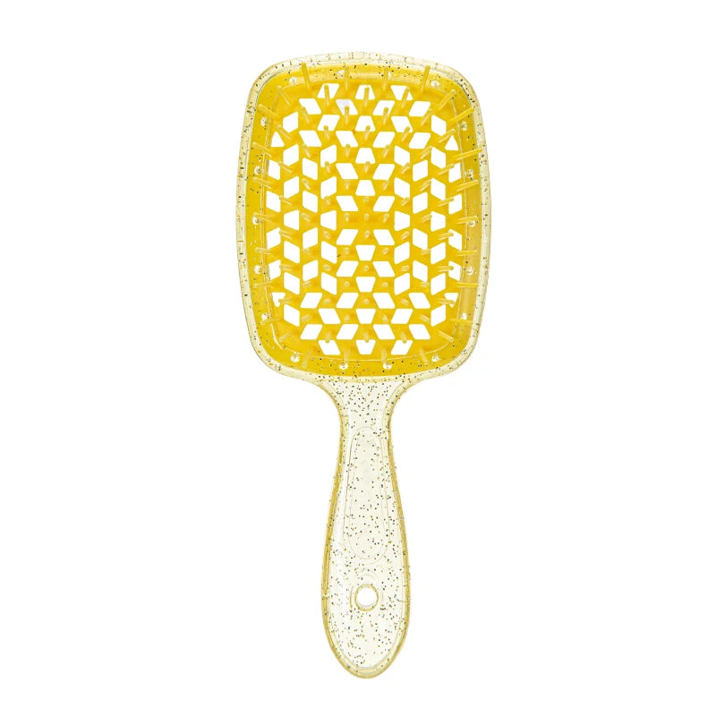 1PCS Colorful Wide Teeth Air Cushion Comb Bakhogold Anti-static Hair Brush with Hollow Design for Scalp Massage