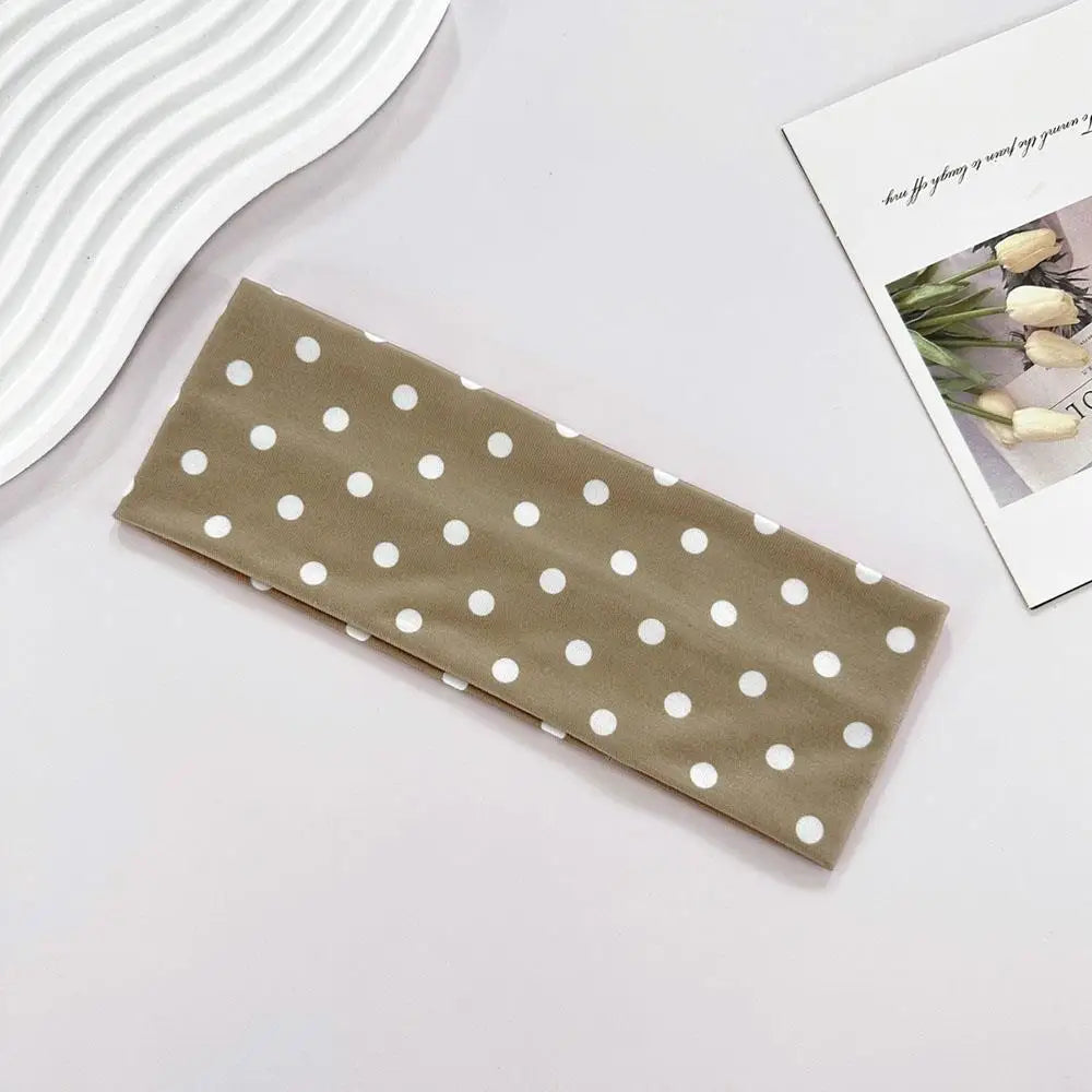 Women's Hair Band Yoga Elastic Headband With Polka Dots, Fashion Makeup Headbands, Hair Accessories, Sports And Fitness Headwear
