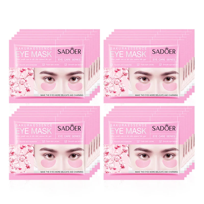 5/10/20 Pairs SADOER Crystal Collagen Eye Mask Anti Dark Circles Removal Eyes Bags Moisturizing Eye Patches for Eyes Skin Care