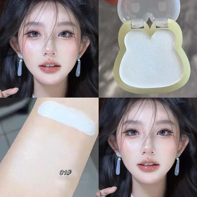 Water Light Cream Blush Matte Multi-purpose Highlight Cream Cute Rabbit Shape Blusher Pink Purple Cheek Tint Makeup Rouge Cream