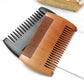 Natural Wood Hair Brush Beard Comb Anti-Static Double-Sided Mustache Pocket Comb Brushing Hair Care Tools For Men Gift