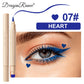 Double Head Stamp Liquid Eyeliner Smudge-Proof Quick Drying Waterproof 2 in1 Colorful Love Star Butterfly Eye Line Pencil Makeup