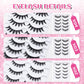 DINGSEN 5 Pairs Manga Lashes Cosplay Fake Eyelashes Strip Lash Soft Natural Look Fox Eye Korean Manhua Makeup False Eyelashes