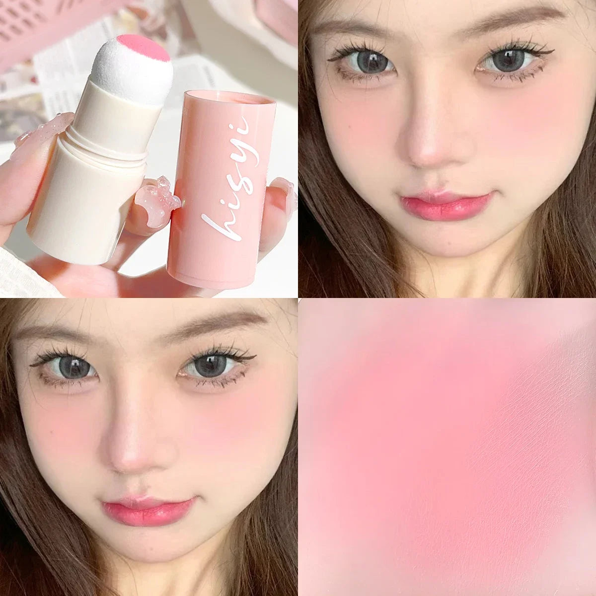 Velvet Mist Blush Stick - Vibrant and youthful, Korean style, natural long-lasting brightening, for both lips and cheeks