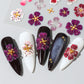 Hipster Pure Purple Pink Flowers Rose Spring Lily Camellia Daisy Jelly Cherry Blossom Magnolia Nail Art Stickers Manicure Decals