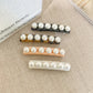 Elegant Acetate Hair Clip Imitation Pearl French Style Barrettes Hairgrip Daily Headwear Women Hair Accessories