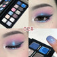 12 Colors Metallic Eyeshadow Palette Pearl Matte Sparkling Shimmer Blue Eye Shadow Highlighter Brighten Glitter Halloween Makeup