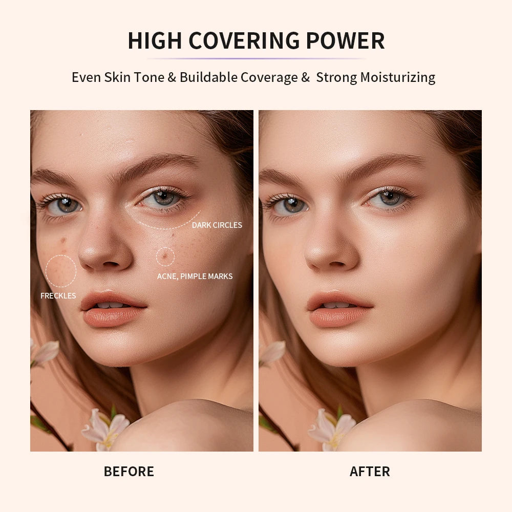 High Coverage CC cream Foundation Tinted Hydrator Matte Finish Light Oil-Free Moisturizing Makeup Hyaluronic Acid Sheer