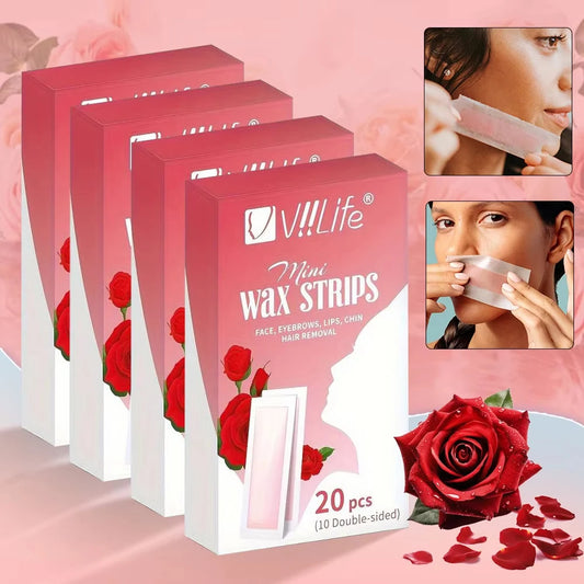 20/40Pcs Professional Hair Removal Wax Strips Waxing Wipe Sticker For Face Leg Lip Eyebrow Leg Arm Body Hair Remove