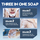 Men's Triple-Action Handmade Soap 100g Versatile Body Cleaning Soap for Everyday Use