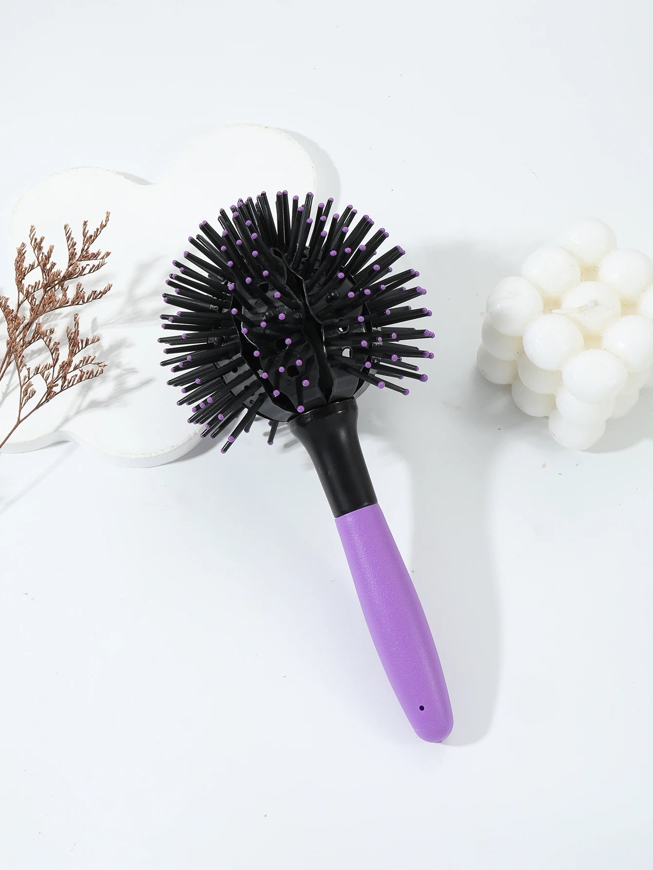 1 Piece of 8-in-1 Styling Hair Brush, Spherical Ball Brush Suitable for Wet and Dry Hair Special for Real Hair Wigs