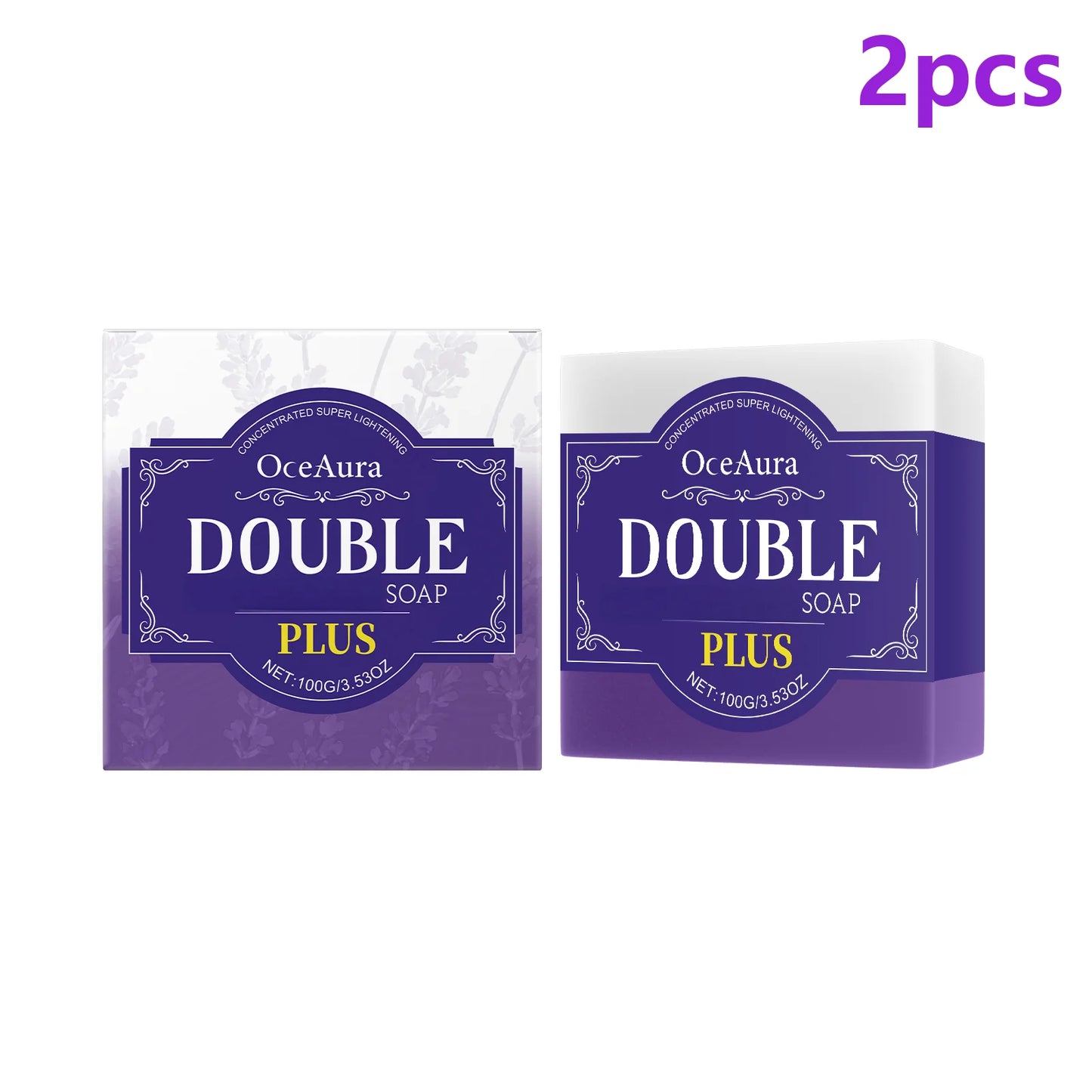 OceAura Lavender Soap Bar Lighten Skin Brightening Products Full Body Cleaning Even Skin Tone Olive Oil Scented Bath Soaps 100g