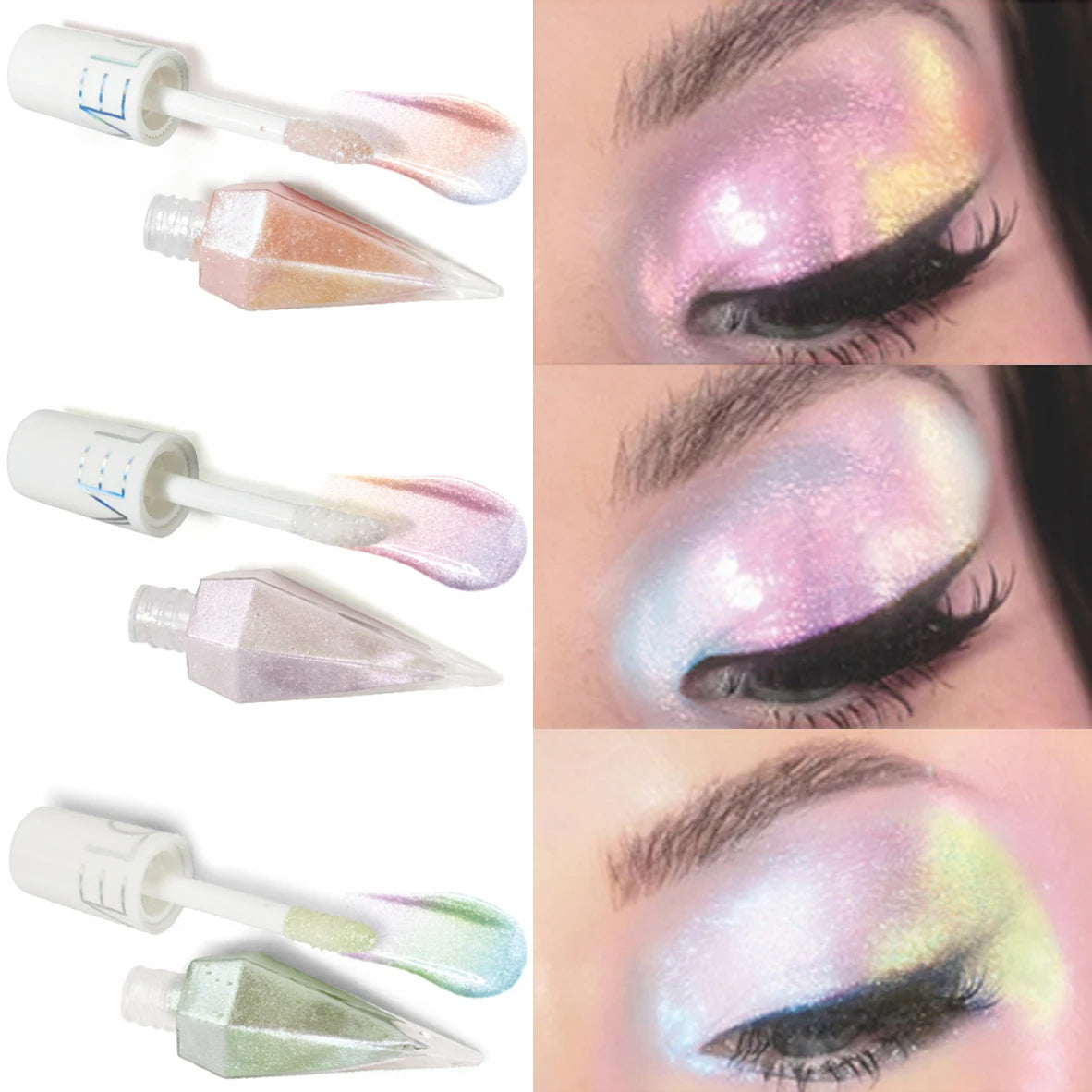 Waterproof Optical Chameleon Liquid Eyeshadow Gradient Glitter Eyeshadow Makeup Polarized Change Color Eyeshadow Liquid Cosmetic