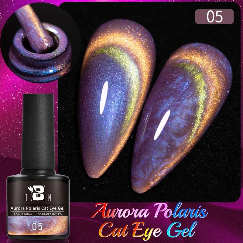 7.5ML Pink Blue Nail Gel Cat eye Semi Permanent Nail Art Soaking UV LED Nail Salon DIY Nail Salon Gel For Autumn And Winter