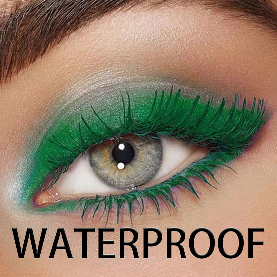 1PC Colorful Curling Mascara Waterproof Fast Drying Eyelashes Extension Multicolor Lashes Eye Korean Makeup Lasting Blue White
