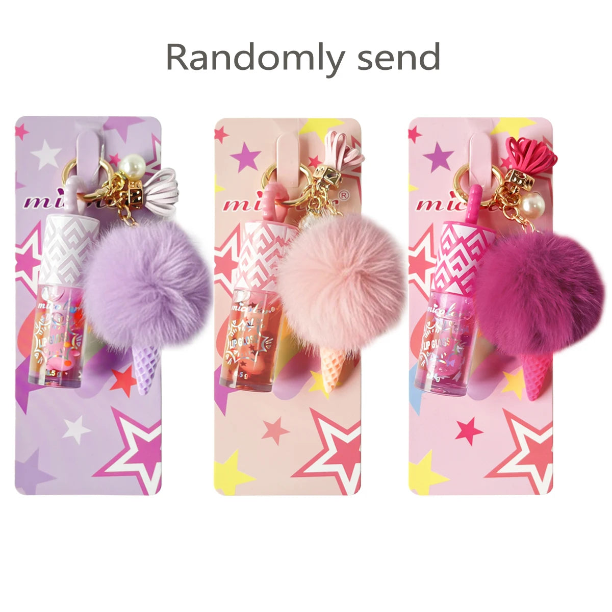 Three Colors Randomly Sent Moisturizing Lip Gloss Lip Oil: Light and Comfortable, Long - Lasting, Makeup Mirror Effect Christmas