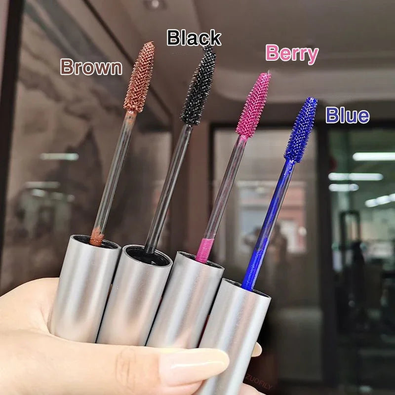4 Colors Thick Mascara Curling Lengthening Eyelash Waterproof Long-lasting No Smudge Berry Brown Fast Dry Mascara Eyes Makeup