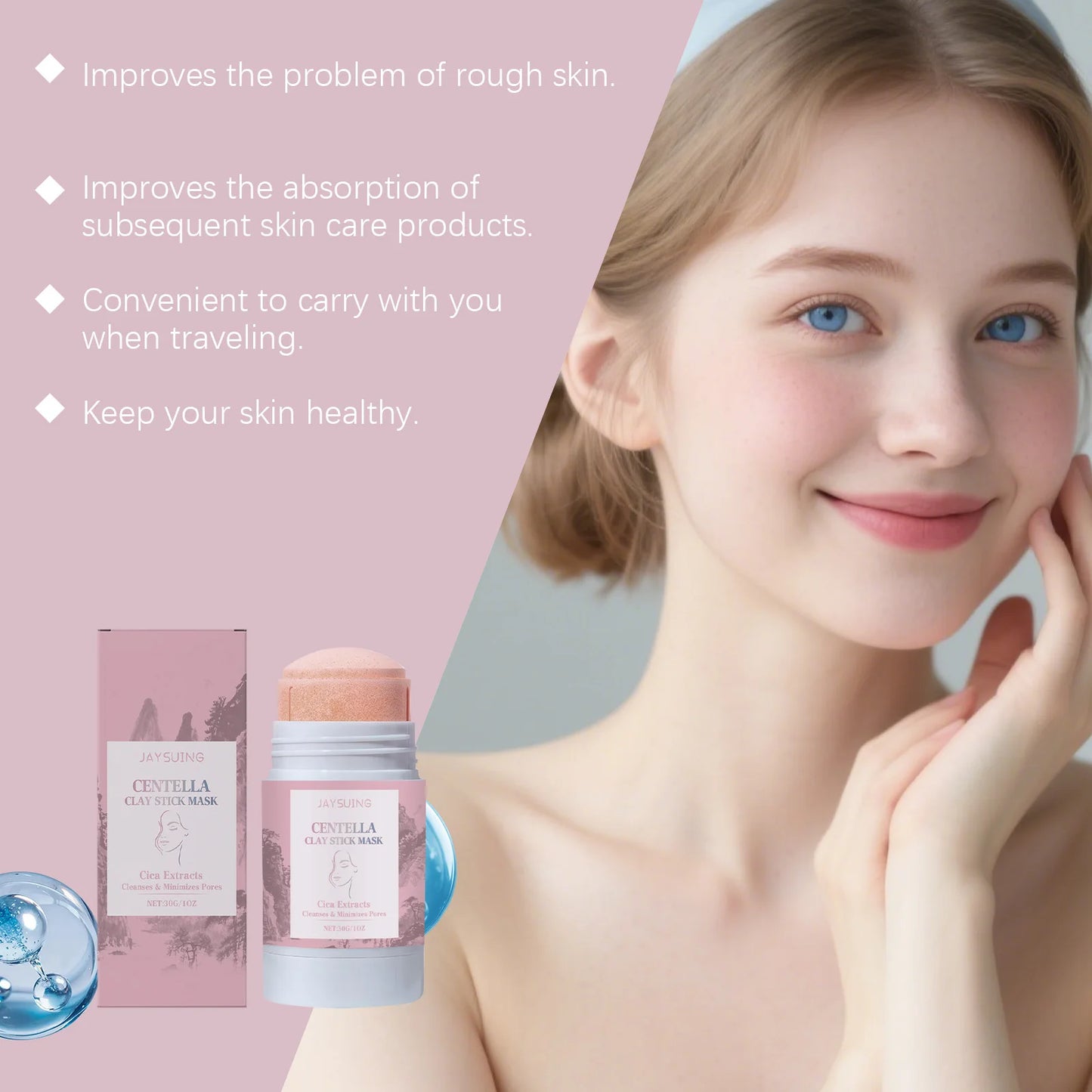Centella Asiatica Clay Mask Face Moisturize Blackhead Remove Pore Purifying Poremizing Soothing Deep Cleansing Mud Mask
