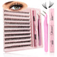 DIY Lashes Extension Kit Eyelashes 200 PCS Clusters Lash Bond and Seal Makeup Tools for Gluing  Lashes Gluing Glue  Accessories