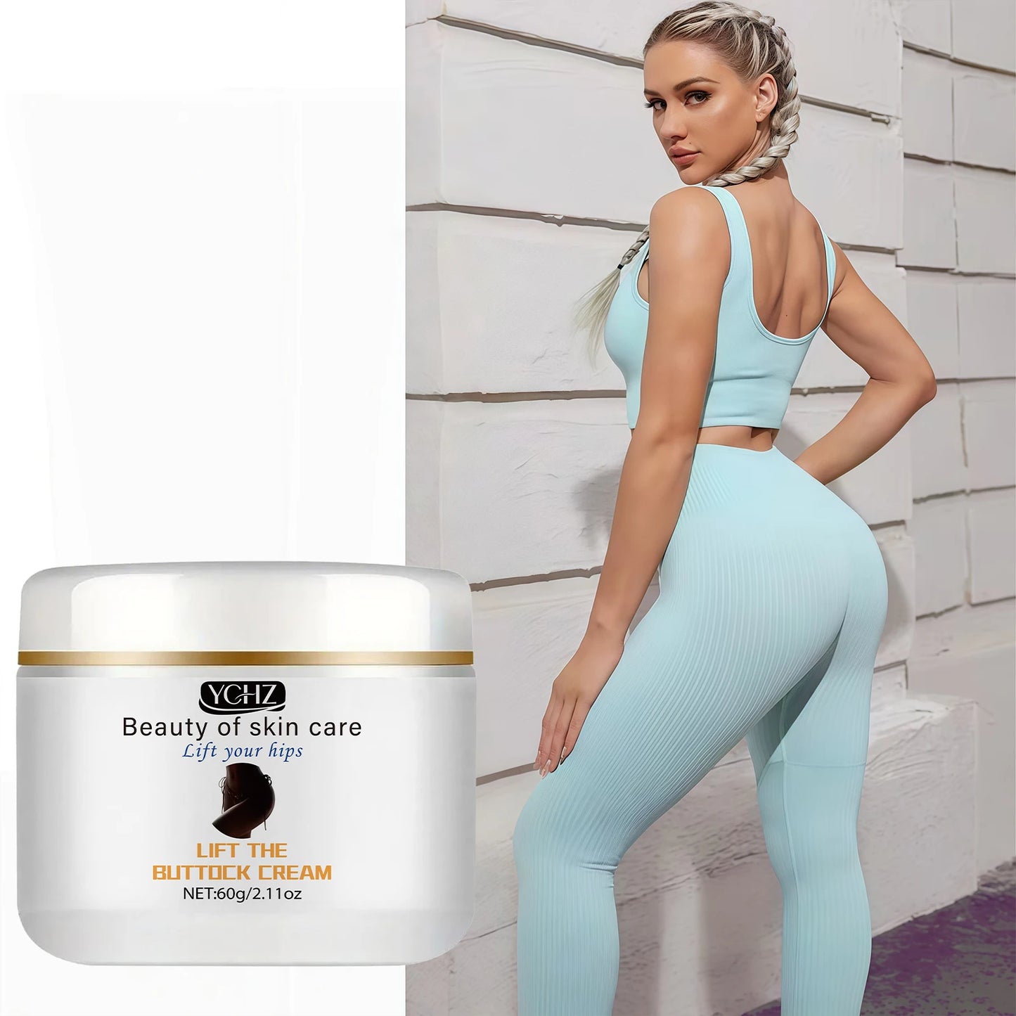 Butt-Lifting Cream, Containing Vitamin E - Instant Butt-Lifting and Firming Massage Gel, Suitable for All Skin Types, Moisturizing and Plumping Cream, Specifically Designed for Butt Shaping and Care