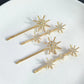 Wedding Bride Hair Clip Pins Set Metal Crystal Starburst Hairpins Luxury Bridal Hair Barrettes Fashion Hair Accessories